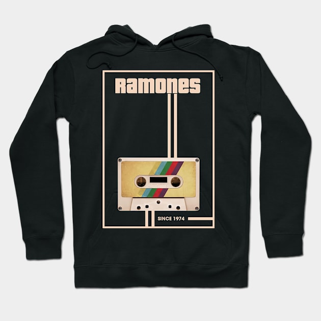 Ramones Music Retro Cassette Tape Hoodie by Computer Science